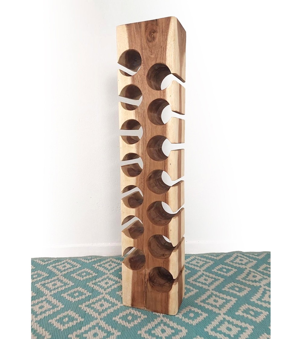 Original Wine Rack 14 Bottle, Solid Suar Wood Original Wine Rack 14 Bottle, Solid Suar Wood