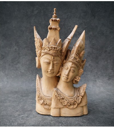 Rama and Sita - Balinese wood carving