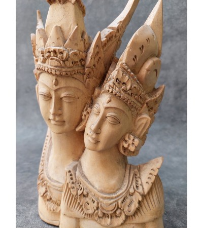 Rama and Sita - Balinese wood carving