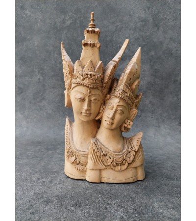 Rama and Sita - Balinese wood carving