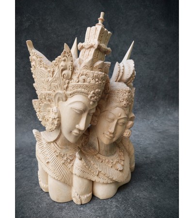 Rama and Sita - Balinese wood sculpture
