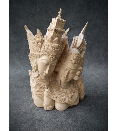 Rama and Sita - Balinese wood sculpture