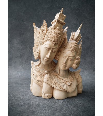 Rama and Sita - Balinese wood sculpture
