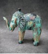 Balinese Sculpture - Hand-painted wood elephant