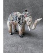 Balinese Sculpture - Hand-painted wood elephant