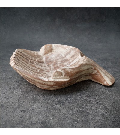 Hand carved suar wood bowl - Two joined hands