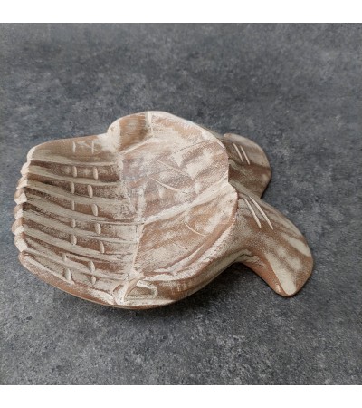 Hand carved suar wood bowl - Two joined hands