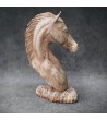 Balinese Sculpture - Suar wood horse head