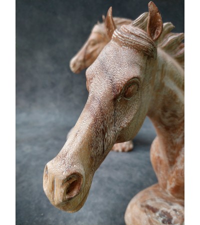 Balinese Sculpture - Suar wood horse head