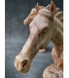 Balinese Sculpture - Suar wood horse head