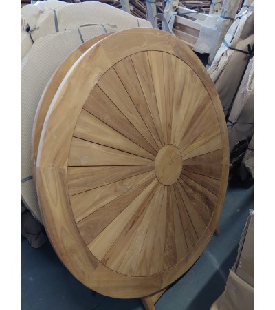 OUTLET Stół ogrodowy okrągły Matahari 120 cm,Teak, meble ogrodowe