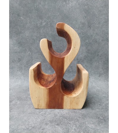 OUTLET Wine rack made of exotic wood for 3 bottles, Suar