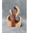 OUTLET Wine rack made of exotic wood for 3 bottles, Suar