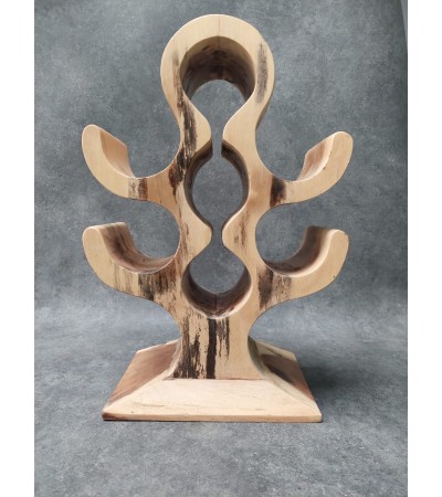 OUTLET Exotic wine rack for 7 bottles, Suar