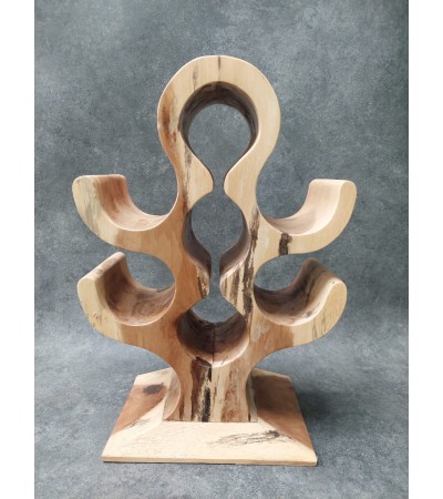OUTLET Exotic wine rack for 7 bottles, Suar