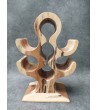 OUTLET Exotic wine rack for 7 bottles, Suar