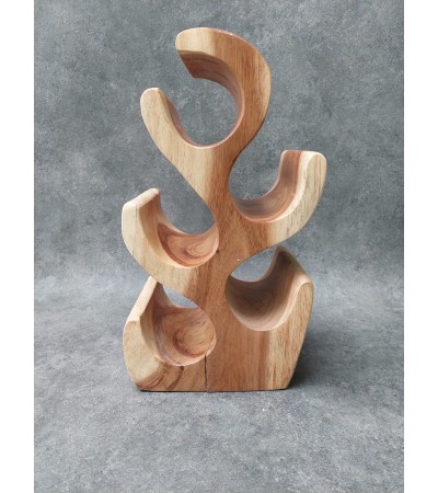 OUTLET Wine rack made of exotic wood for 5 bottles, Suar