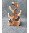 OUTLET Wine rack made of exotic wood for 5 bottles, Suar