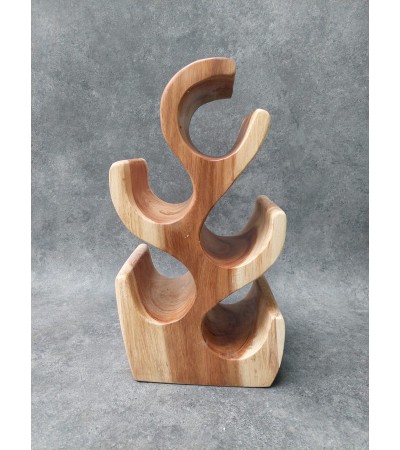 OUTLET Wine rack made of exotic wood for 5 bottles, Suar