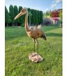 Crane - teak wood carving, L-size