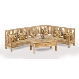 Corner garden set, teak