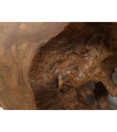 Giant console made from natural teak root