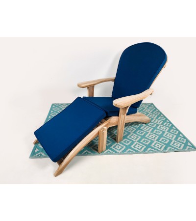 Cushion for Adirondack armchair with footrest, Navy blue