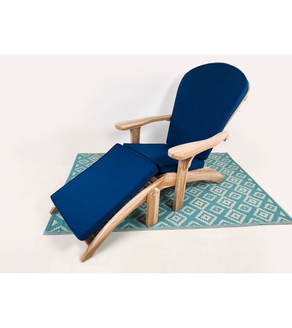Cushion for Adirondack armchair with footrest, Navy blue Cushion for Adirondack armchair with footrest, Navy blue