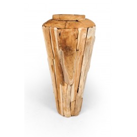 Amfora ogrodowa z drewna odzyskanego 90, teak