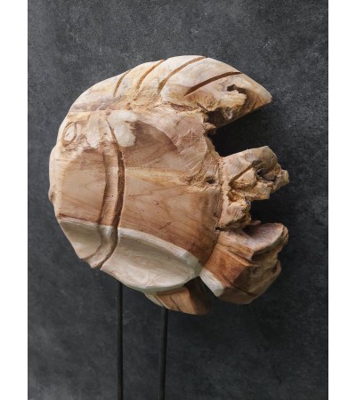 Garden sculpture Fish, teak wood