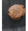 Garden sculpture Fish, teak wood