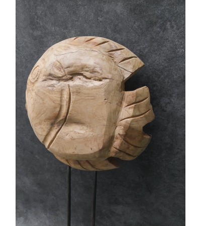 Garden sculpture Fish, teak wood