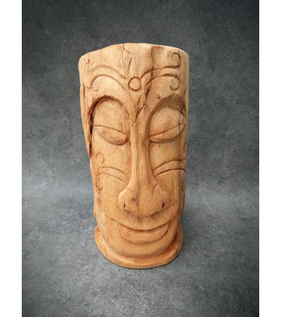 "Smile of Serenity" sculpture in suar wood