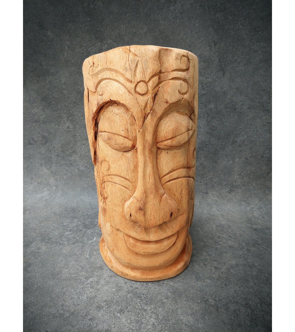 "Smile of Serenity" sculpture in suar wood "Smile of Serenity" sculpture in suar wood