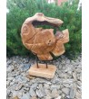Balijska rzeźba ogrodowa - Ryba, teak