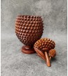 Durian fruit-shaped teak casket