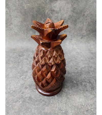 Pineapple fruit-shaped teak casket