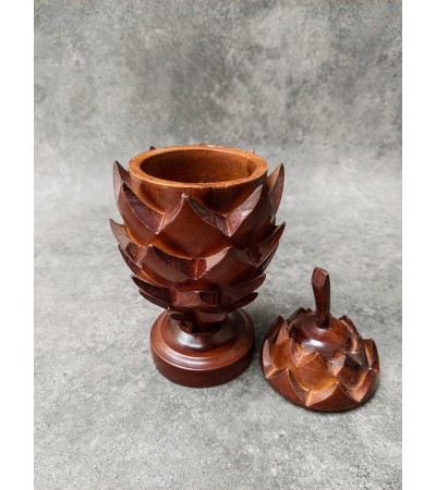 Dragon Fruit-shaped teak casket