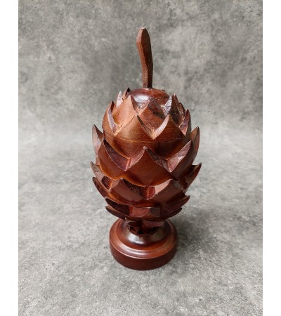 Dragon Fruit-shaped teak casket