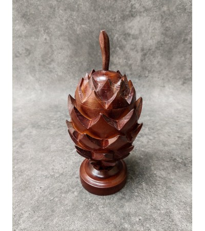 Dragon Fruit-shaped teak casket