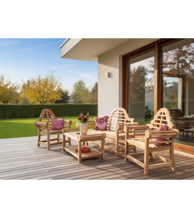 Garden teak bench Tirawa 120 cm