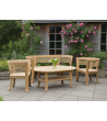 Set of garden furniture 4-piece Anat, wood Teak