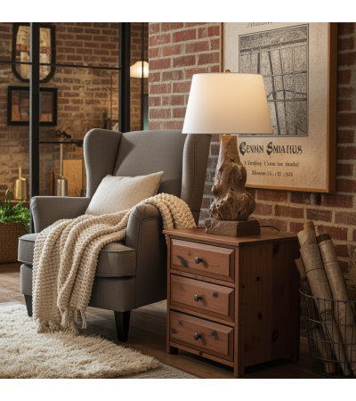 A unique wooden lamp from the root, Teak