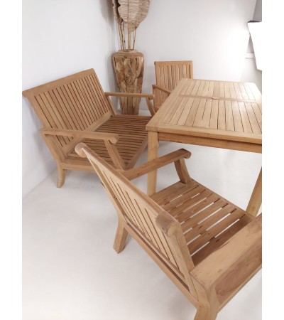 Table set with chairs,  reclaimed wood