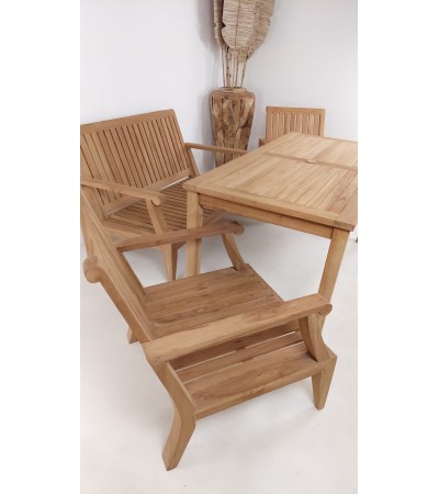 Table set with chairs,  reclaimed wood