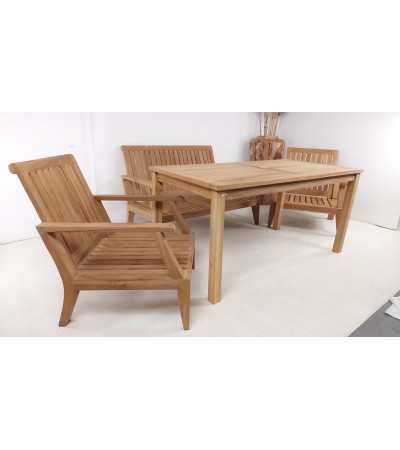 Table set with chairs,  reclaimed wood