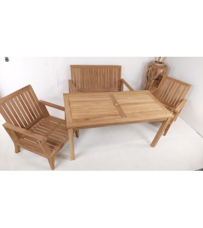 Table set with chairs,  reclaimed wood