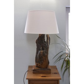 Unikalna lampa drewniana z korzenia, Teak