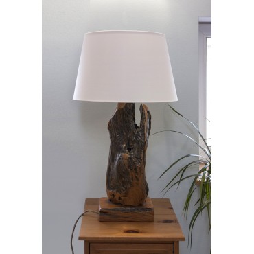 A unique wooden lamp from...