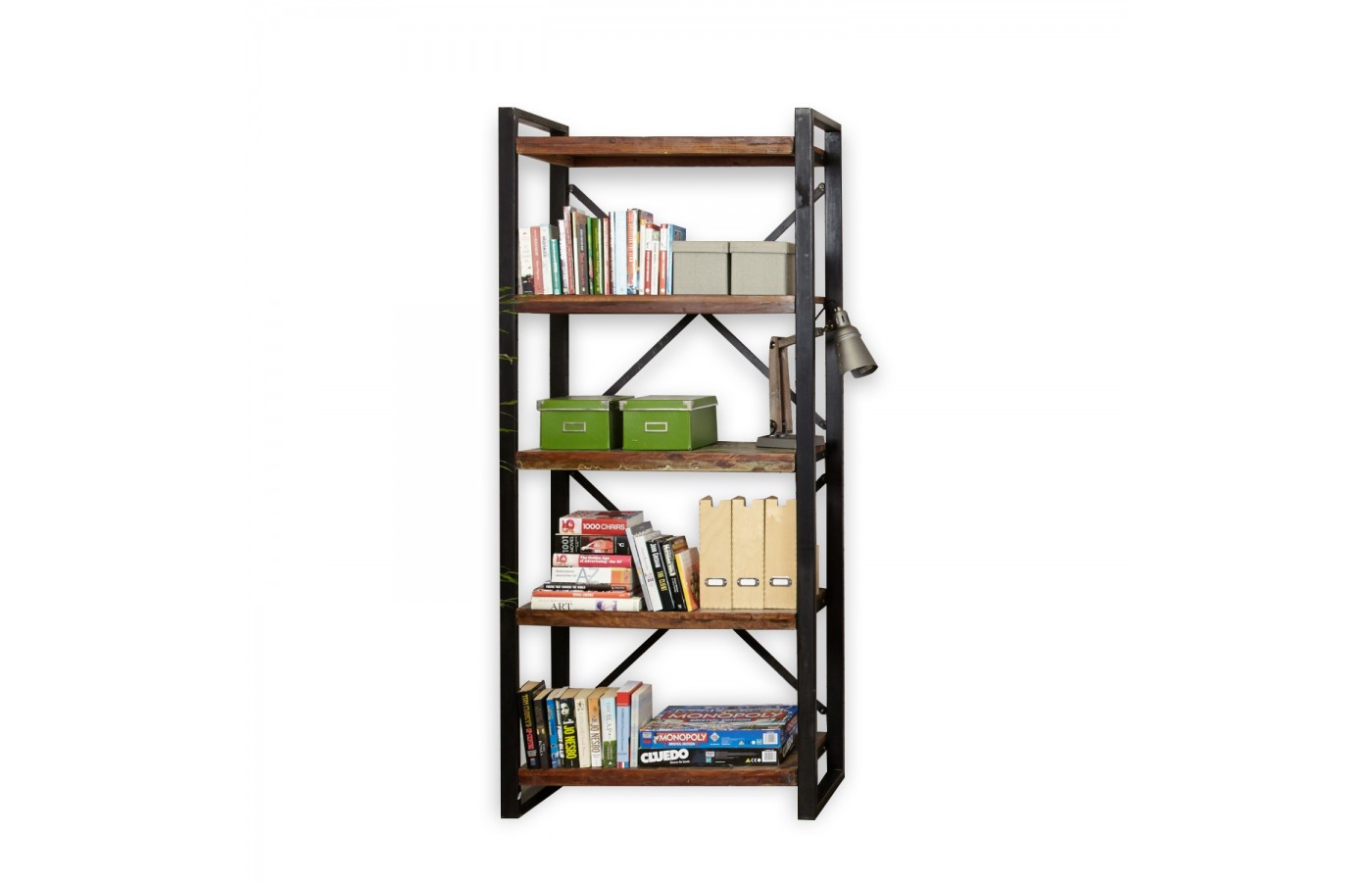 Bookcase made of antiqued wood, Teak